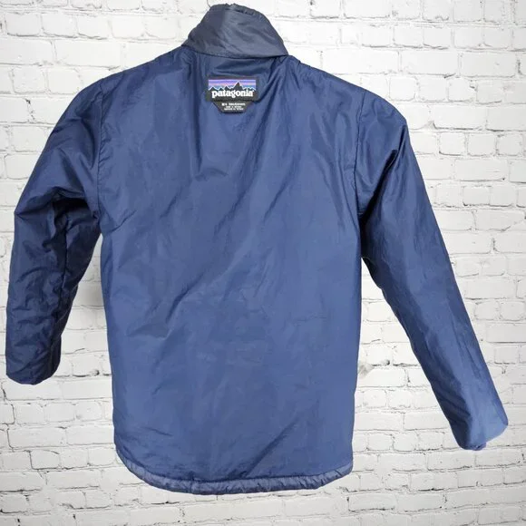 Patagonia Blue PrimaLoft Full Zip Insulated Zip Pockets Puffer Jacket Kids 10 M - Picture 7 of 16